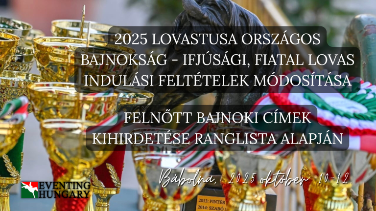 2025. évi Lovastusa OB indulási feltételeinek módosítása